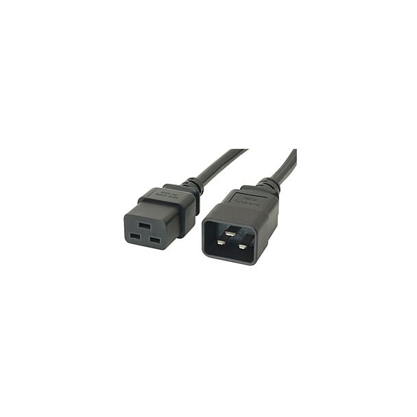 Comsol IEC-C19C20-01 1M 15A Power Extension Cable IEC-C19 to IEC-C20