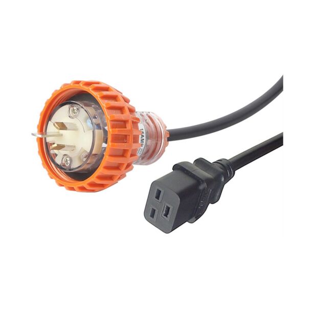 MF-IP56C19-03 3m 15A IEC C19 to Clipsal 56P320F Flat Pin Plug Power Extension - Male to Female Cable