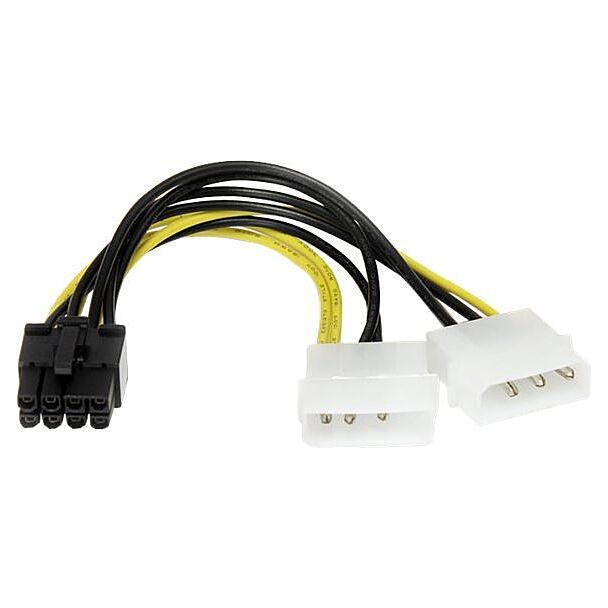 StarTech LP4PCIEX8ADP 6 LP4 to 8 Pin PCIe Power Cable Adapter