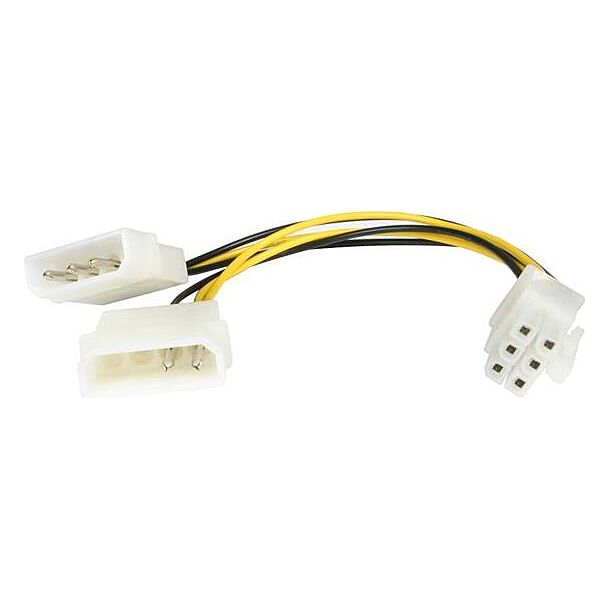 StarTech LP4PCIEXADAP 6 LP4 to 6 Pin PCIe Power Cable Adapter