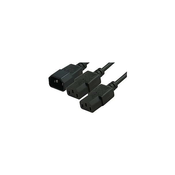 Comsol IEC-MFF-02 2M Y Power Splitter Cable 1 x IEC-C14(M) to 2 x IEC-C13(F)