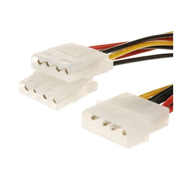 Alogic MP-Y-02 15cm Molex (Male) to 2 X Molex (Female) Power Splitter/Extension Cable