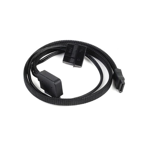 Silverstone SST-CP10 Black Sleeved slim-SATA to SATA Adapter