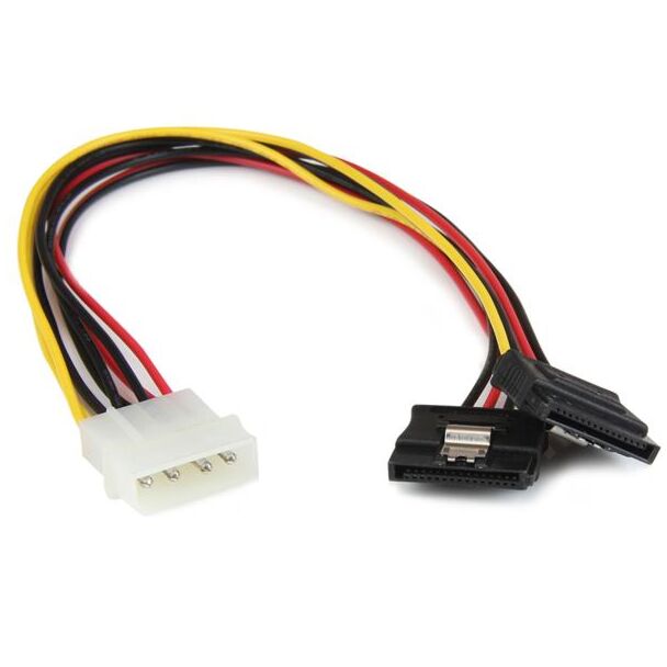 StarTech PYO2LP4LSATA 12 LP4 to 2x latching SATA Y Cable