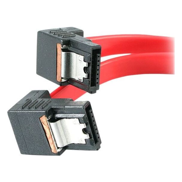 StarTech LSATA18RA2 18in Right Angle Latching SATA Cable