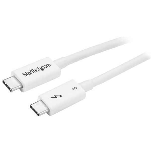 StarTech TBLT34MM50CW 0.5m Thunderbolt 3 Cable 40Gbps - White