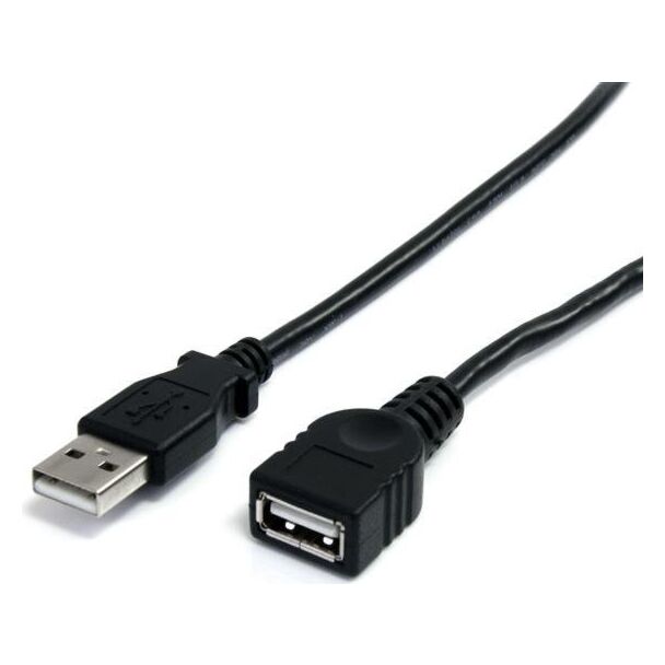 StarTech USBEXTAA3BK 3 ft Black USB Extension Cable A to A