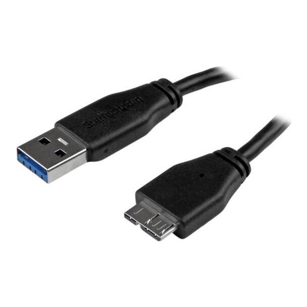 StarTech USB3AUB2MS 2m 6ft Slim USB 3.0 Micro B Cable