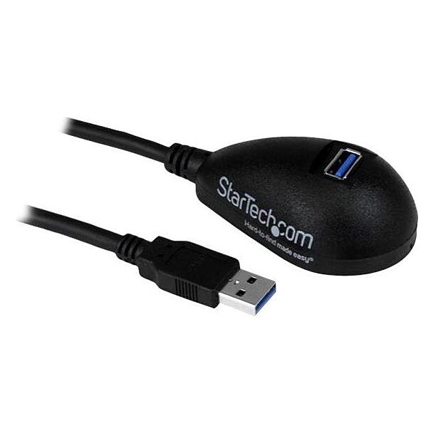 StarTech USB3SEXT5DKB 5ft Black USB 3 Desktop Extension Cable