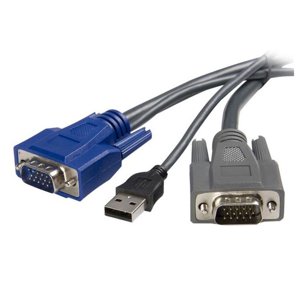 StarTech SVUSBVGA10 3m Ultra-Thin USB VGA 2-in-1 KVM Cable