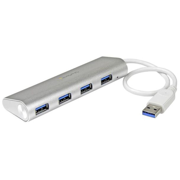 StarTech ST43004UA 4 Port Portable USB 3.0 Hub - Aluminum