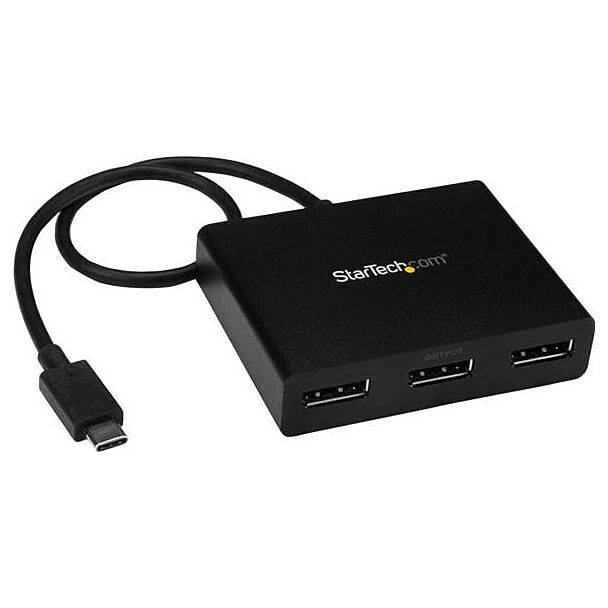 StarTech MSTCDP123DP MST Hub - 3 port USB C DisplayPort Hub