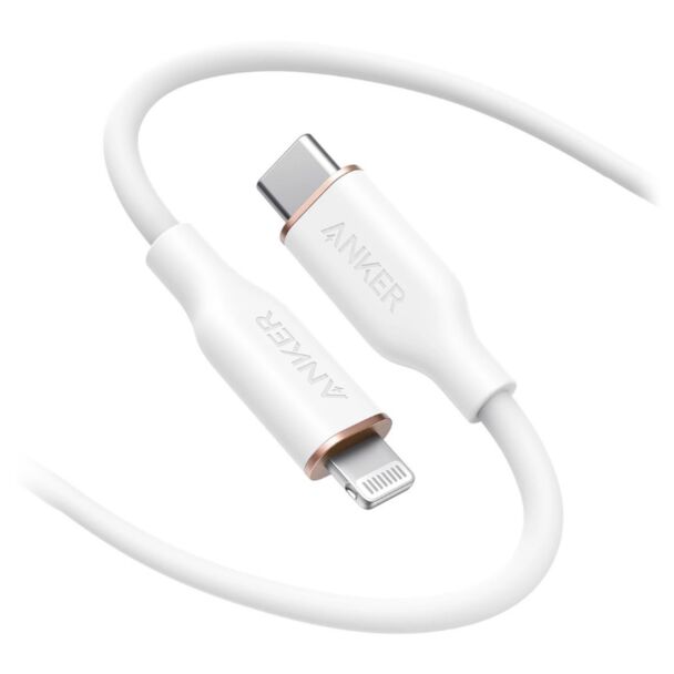 Anker A8663H21 Powerline Soft USB-C To Lightning 1.8 Metre - White