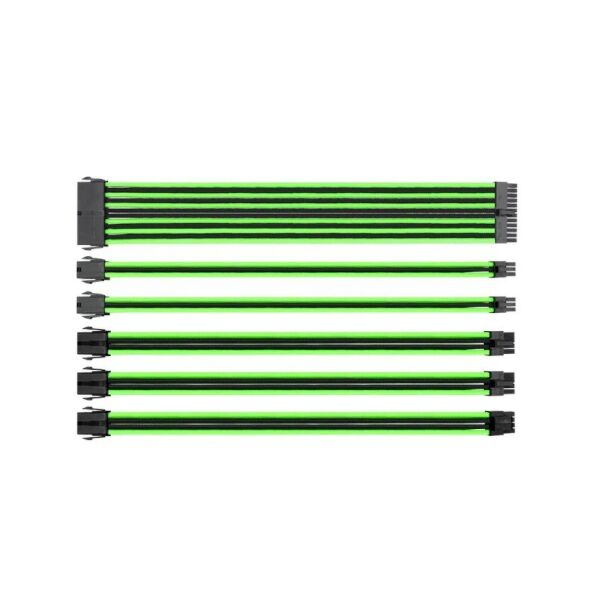 Thermaltake AC-034-CN1NAN-A1 TtMod Sleeved PSU Extension Cable Set Green/Black