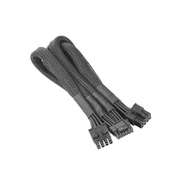 Thermaltake AC-063-CN1NAN-A1 Sleeved PCIe Gen 5 ATX 3.0 PSU 12VHPWR Splitter Cable 600mm