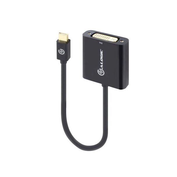 ALOGIC MDP-DVBK-ACO 20cm Mini DisplayPort to DVI Adapter Male to Female