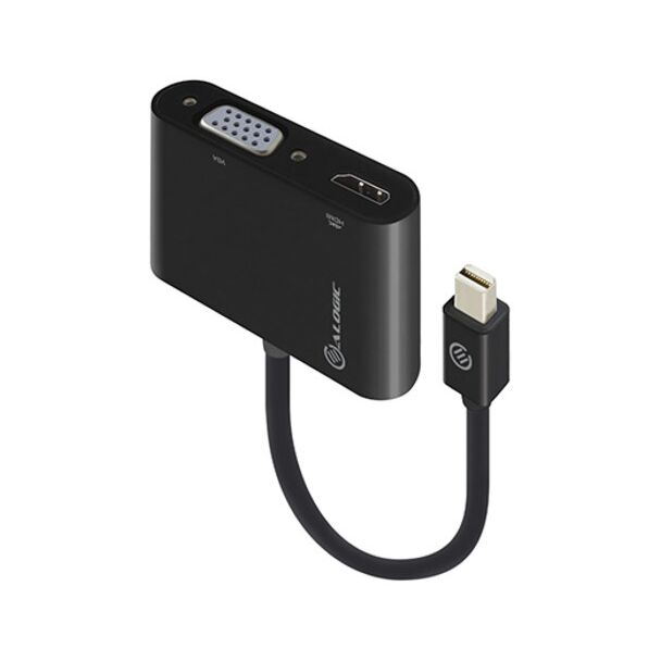 Alogic MDP-VGHD4K-ADP 2-in-1 Mini DisplayPort to HDMI VGA Adapter