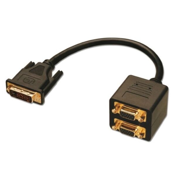 Alogic DVI-VGA-MFF-SPL DVI-I Dual Link to 2 X VGA Display Splitter Adapter - (1) Male to (2) Female