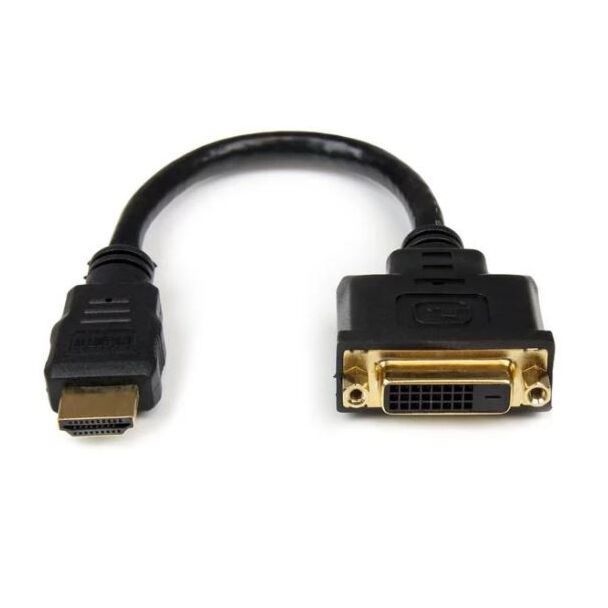 Startech HDDVIMF8IN 8in HDMI to DVI-D Male to Female Video Adapter Cable