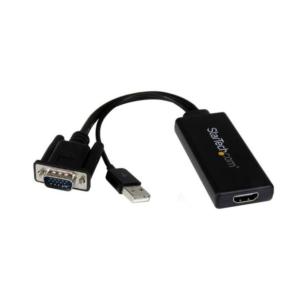 StarTech VGA2HDU VGA to HDMI Adapter with USB Audio Power