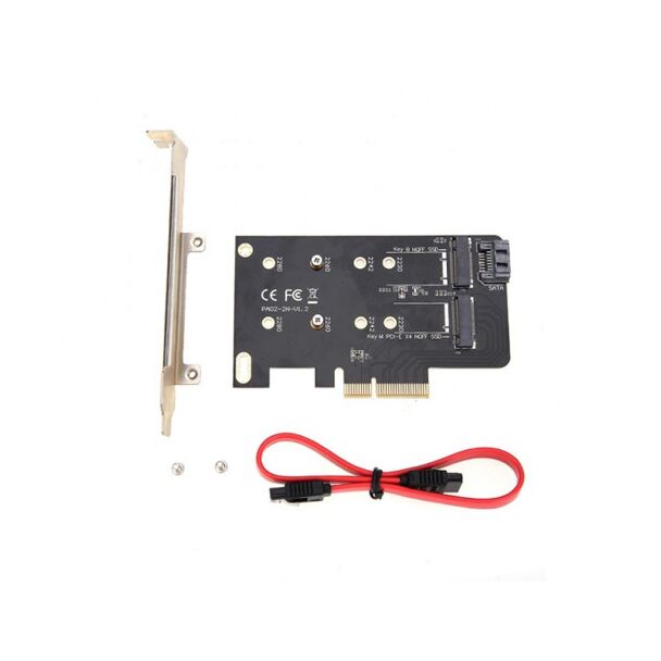 Simplecom EC412 Dual M.2 (B Key and M Key) to PCI-E x4 and SATA 6G Expansion Card