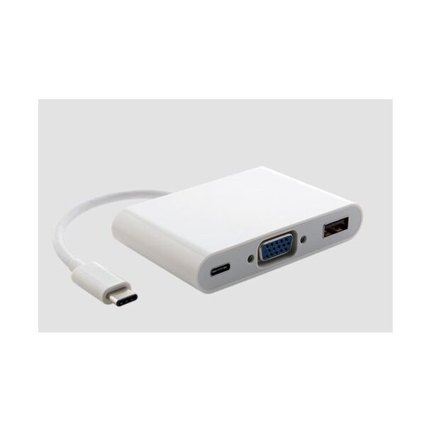 Astrotek AT-CMVGAUSBCF Thunderbolt USB 3.1 Type C (USB-C) to VGA + USB + USB-C Video Adapter