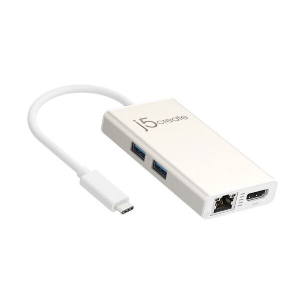 j5create JCA374 USB Type-C Multi-Adapter with HDMI/Gigabit Ethernet/USB3.1 Gen1 Hub