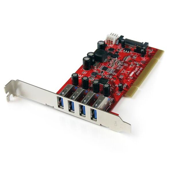 StarTech PCIUSB3S4 4 Port PCI USB 3.0 Card w/ SATA Power