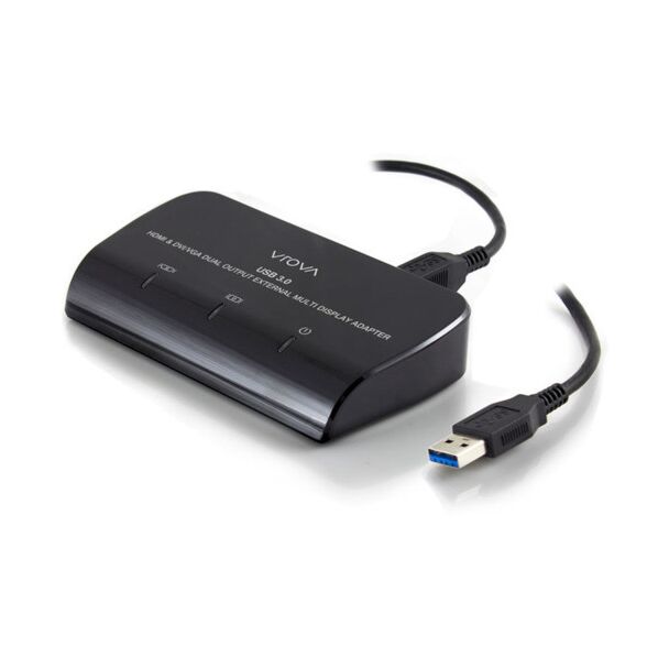 VROVA U32HDDVVG USB 3.0 to HDMI and DVI/VGA Dual Output External Adapter