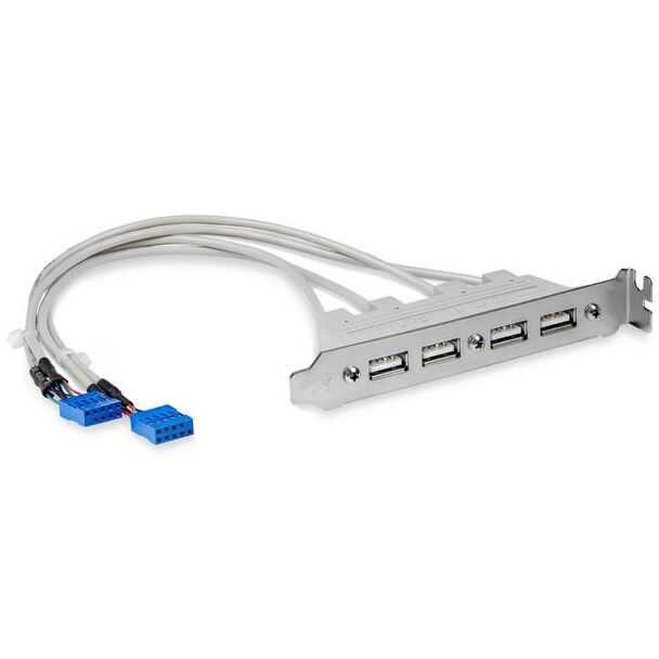 StarTech USBPLATE4 4 Port USB A Female Slot Plate Adapter