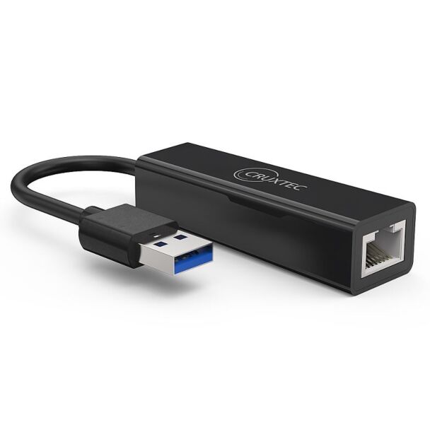 Cruxtec UTRU3-BK USB 3.0 to RJ45 Gigabit Ethernet Network Adapter