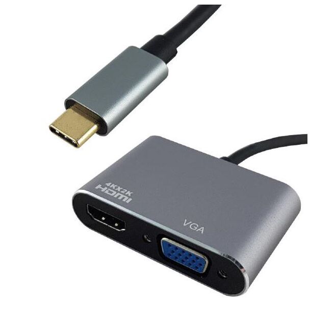 Shintaro SH-ADUSBCHDVGA USB-C to 4K HDMI & 1080P VGA Hub