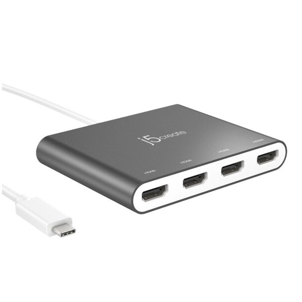 J5Create JCA366 USB-C to 4-Port Quad HDMI Multi-Monitor Adapter