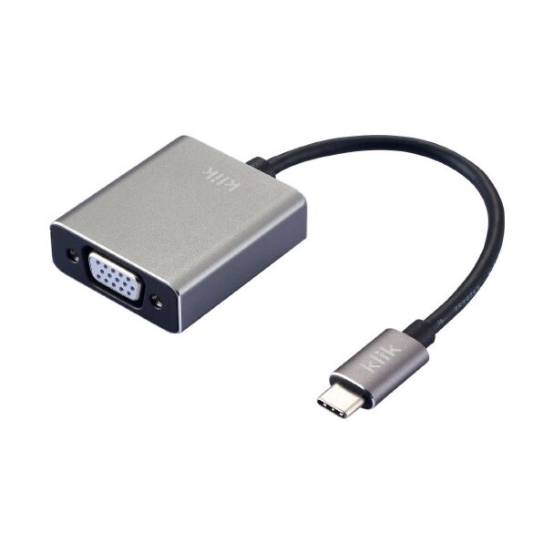 Klik KCVGAD USB Type-C Male to VGA Female Adapter