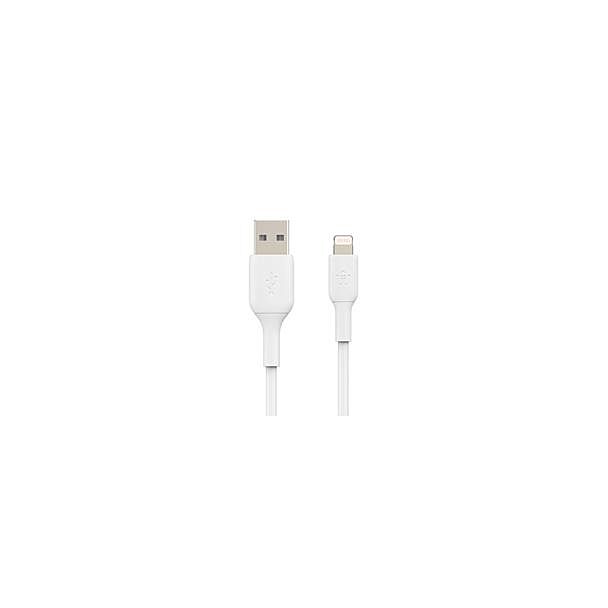 BELKIN CAA001BT1MWH 1M USB-A TO LIGHTNING CHARGE/SYNC CABLE, MFi, WHITE, 2 YRS