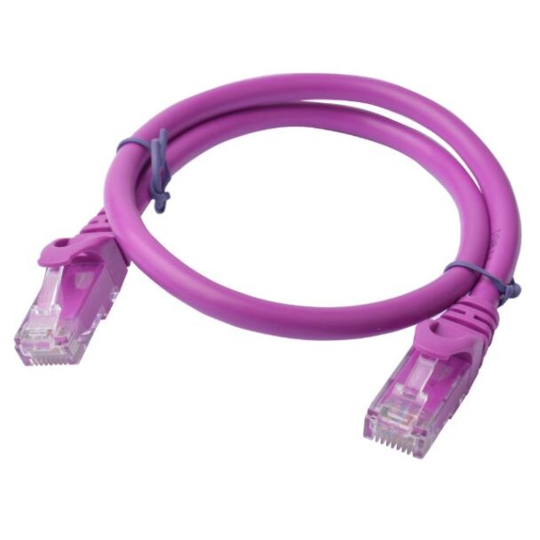 8ware PL6A-0.5PUR Cat 6a UTP Ethernet Cable Snagless 0.5M Purle