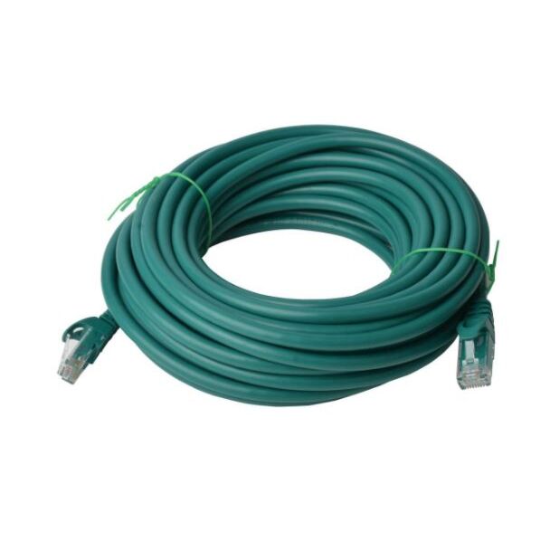 8ware PL6A-20GRN Cat 6a UTP Ethernet Cable, Snagless - Green 20M