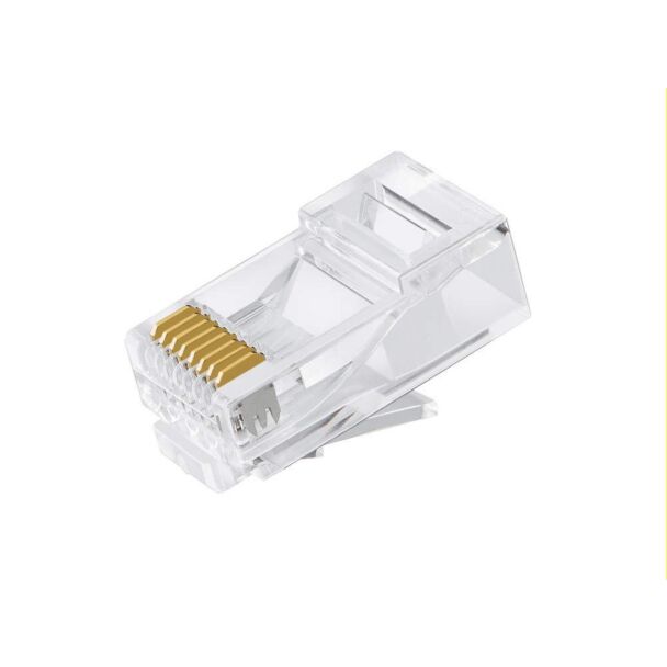 Astrotek ATP-8P8C-6 CAT6 UTP -RJ45 Connector 8P8C Network Plug 3 Prong Blade 3U" Gold plating (50pcs/bag)