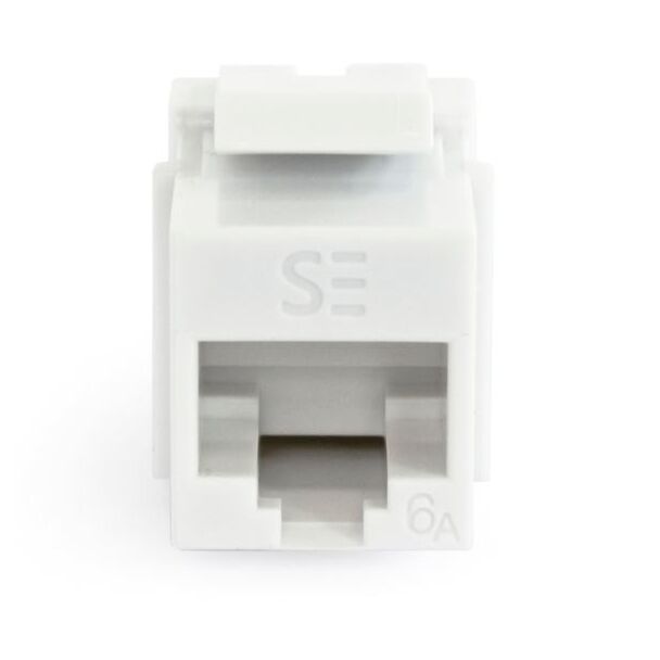 Serveredge KSUC6AQ-10WH Universal Cat6A UTP RJ45 Modular Keystone Jack White - Pack of 10