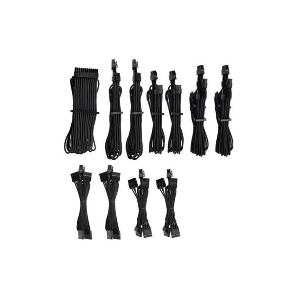 Corsair CP-8920222 BLACK Premium Individually Sleeved DC Cable Pro Kit, Type 4 (Generation 4)
