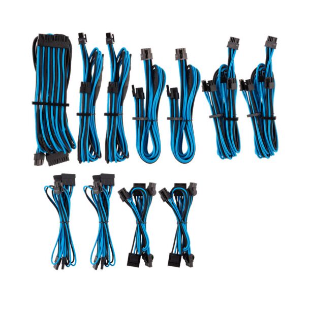 Corsair CP-8920228 BLUE/BLACK Premium Individually Sleeved DC Cable Pro Kit, Type 4 (Generation 4)