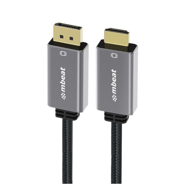 mbeat MB-XCB-DPHDM18 Tough Link 1.8m 4K/60Hz DisplayPort to HDMI Cable