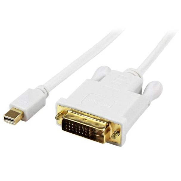 StarTech MDP2DVIMM3WS 3 ft Mini DisplayPort to DVI Cable