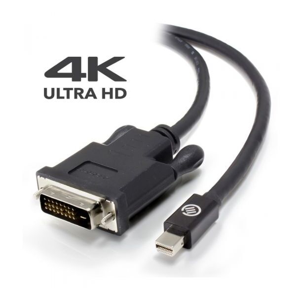 ALOGIC MDP-DV4K-02-ACTV ACTIVE 2m Mini DisplayPort to DVI-D Cable Male to Male