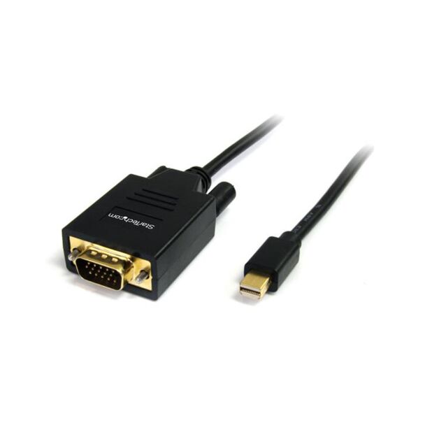 StarTech MDP2VGAMM6B MDP2VGAMM6 1.8m Mini DisplayPort MDP to VGA Adapter Black