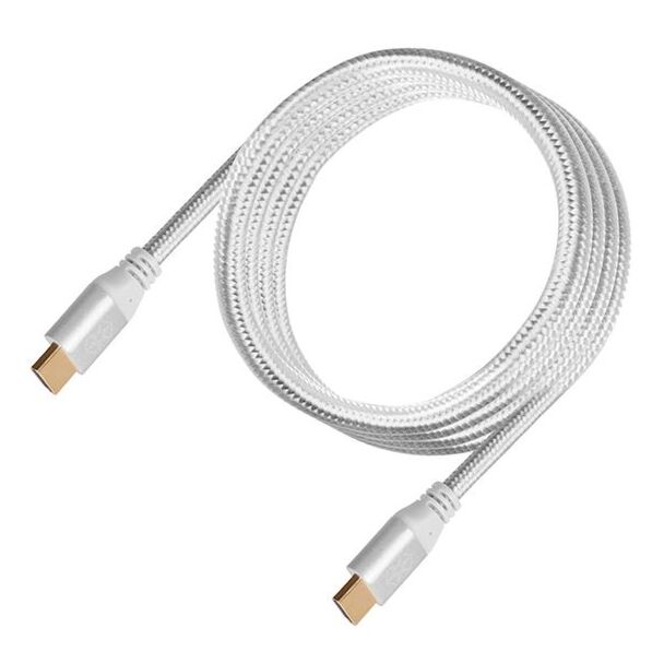 SilverStone CPH01S Premium Braided 4K HDMI Cable Silver 1.8m SST-CPH01S-1800