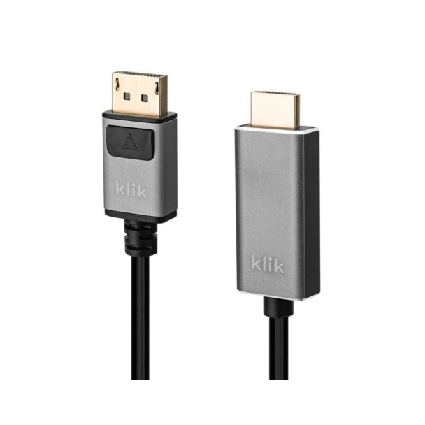 Klik KHDDP020 2m HDMI Male to DisplayPort Male Cable