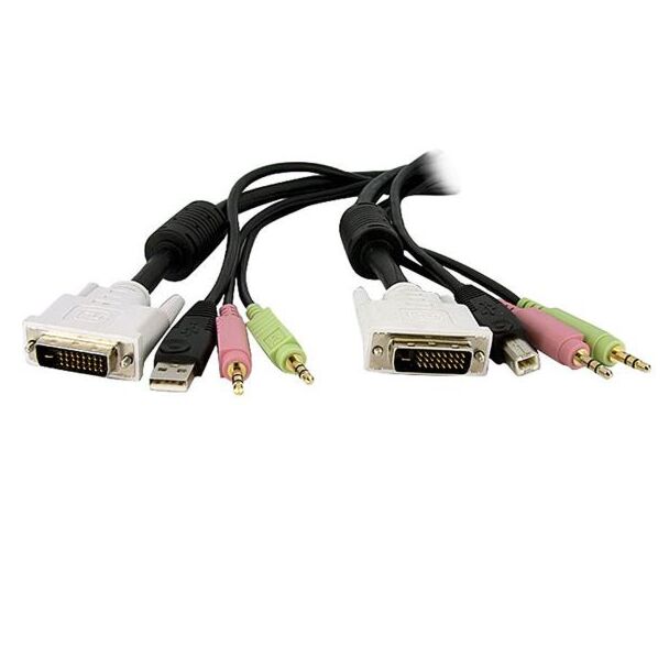 StarTech DVID4N1USB10 4-in-1 USB DVI KVM Switch Cable w/ Audio