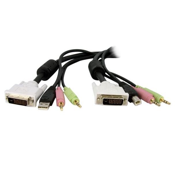 StarTech DVID4N1USB6 4-in-1 USB DVI KVM Switch Cable w/ Audio