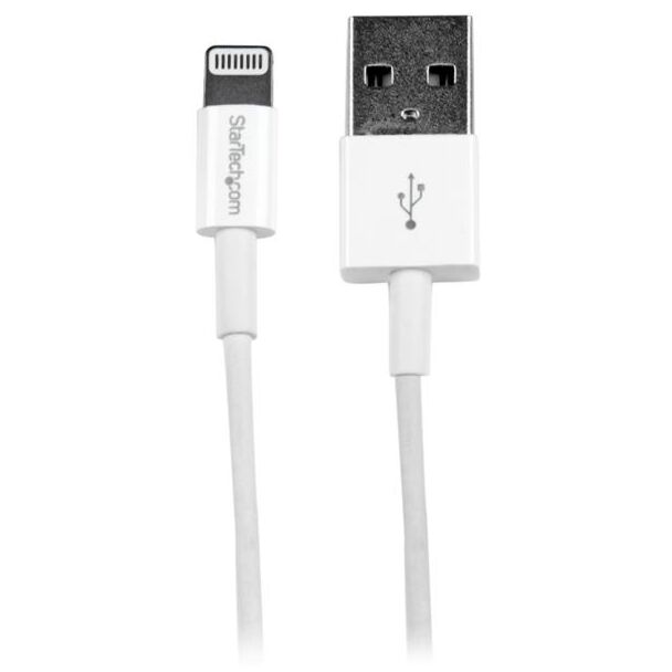 StarTech USBLT1MWS 1m White Slim Lightning to USB Cable